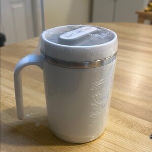 # 0767+ Gray and White Insulated Mug with Handle